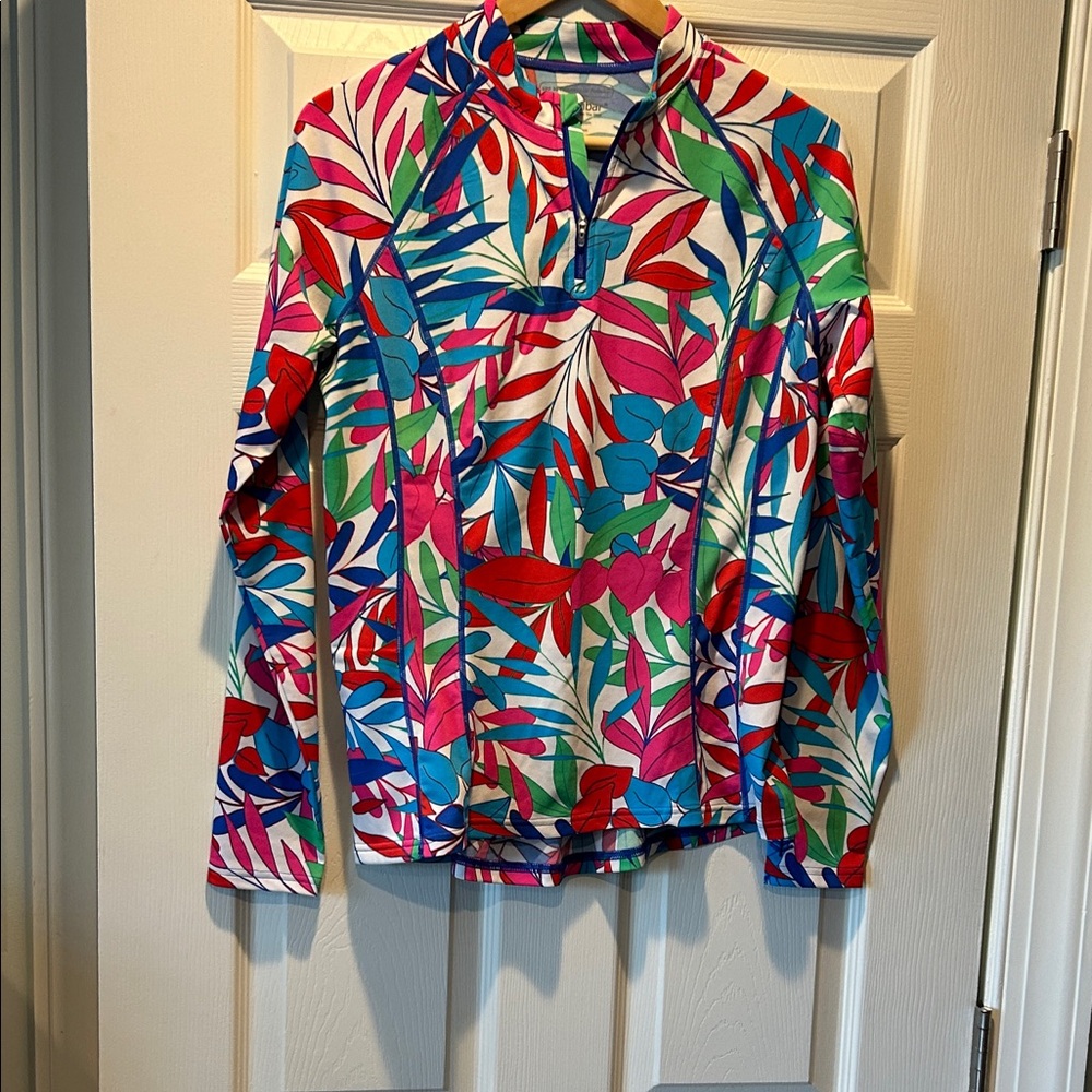Floral Sun Protection Long Sleeve Top